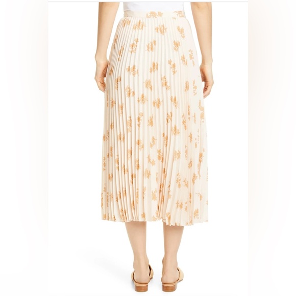 Joie pleated peach pattern skirt size 0 - Picture 4 of 9